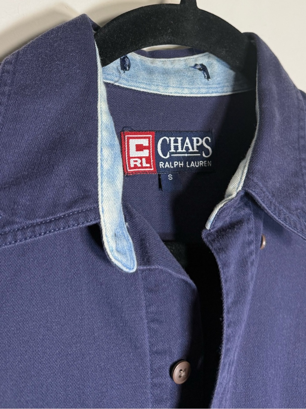 Chaps Ralph Lauren Navy Long Sleeve Button-Up Shirt - Picture 2 of 3